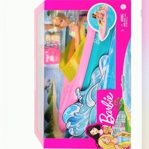 Barbie Doll, Boat & Puppy Playset